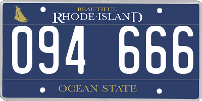 RI license plate 094666