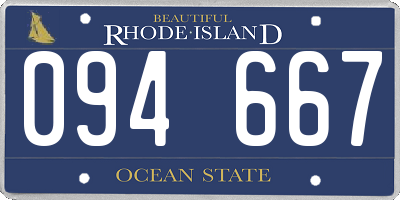 RI license plate 094667