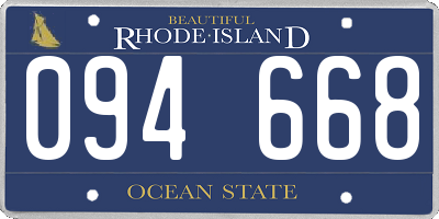 RI license plate 094668