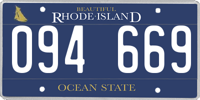 RI license plate 094669