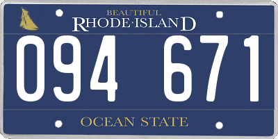 RI license plate 094671