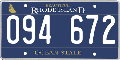 RI license plate 094672
