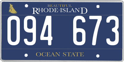 RI license plate 094673