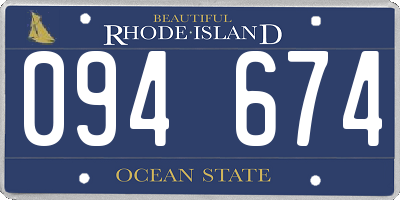 RI license plate 094674