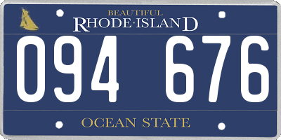 RI license plate 094676