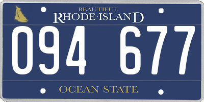 RI license plate 094677