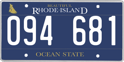 RI license plate 094681