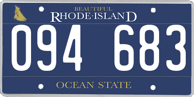 RI license plate 094683