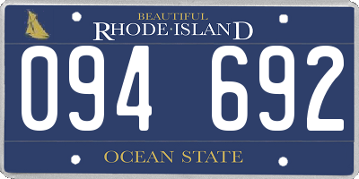 RI license plate 094692