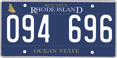 RI license plate 094696