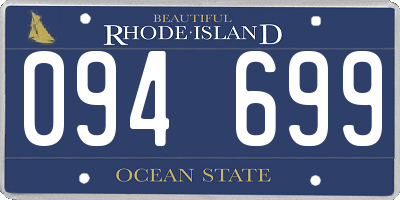 RI license plate 094699