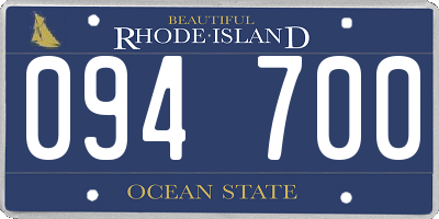 RI license plate 094700