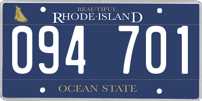 RI license plate 094701