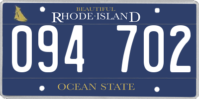 RI license plate 094702
