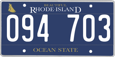 RI license plate 094703