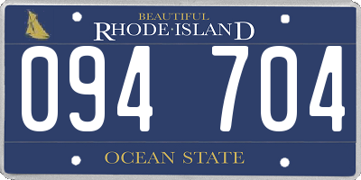 RI license plate 094704