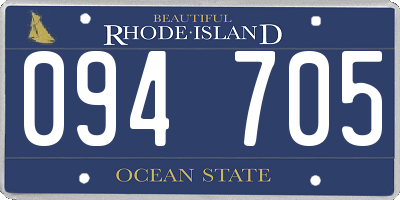 RI license plate 094705
