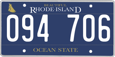 RI license plate 094706