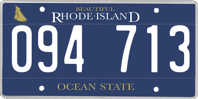 RI license plate 094713