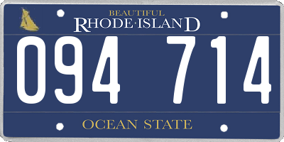 RI license plate 094714