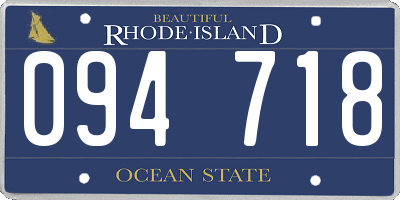 RI license plate 094718