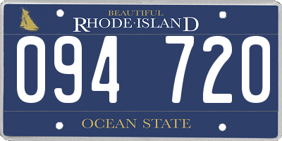 RI license plate 094720