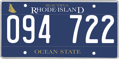 RI license plate 094722