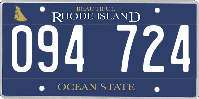 RI license plate 094724