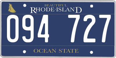 RI license plate 094727