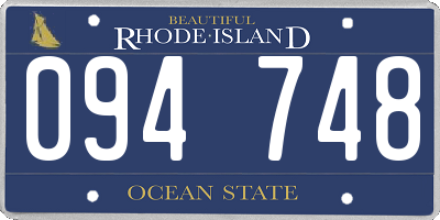 RI license plate 094748