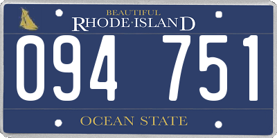 RI license plate 094751