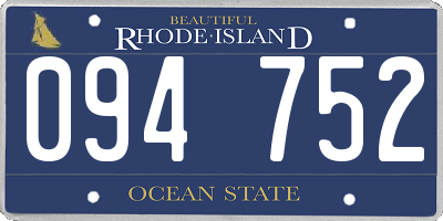 RI license plate 094752