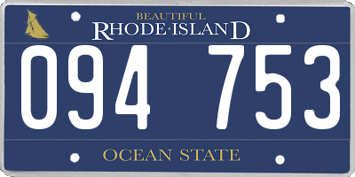 RI license plate 094753