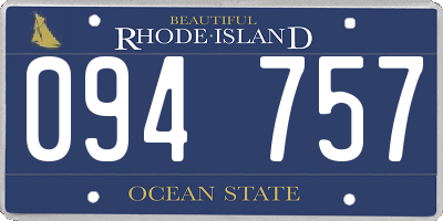 RI license plate 094757