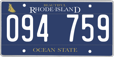 RI license plate 094759