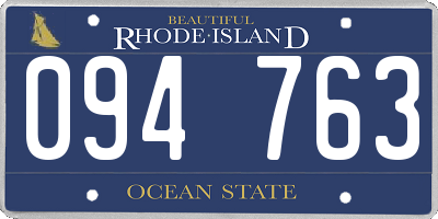 RI license plate 094763