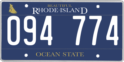 RI license plate 094774