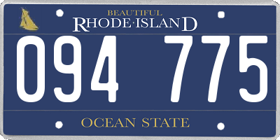 RI license plate 094775
