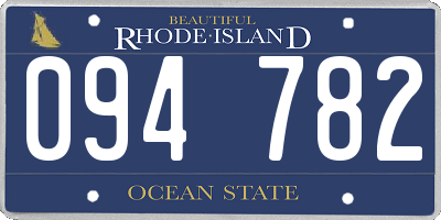 RI license plate 094782
