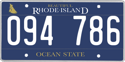 RI license plate 094786
