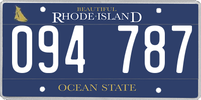 RI license plate 094787