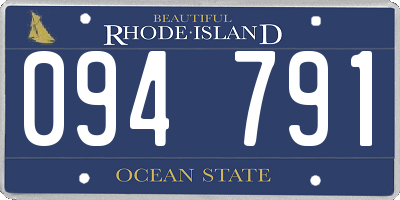 RI license plate 094791