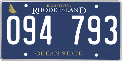 RI license plate 094793