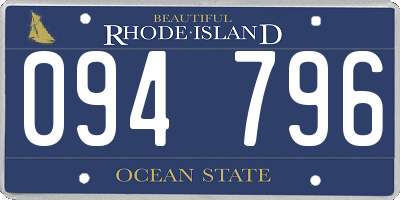 RI license plate 094796