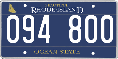 RI license plate 094800