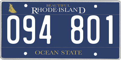 RI license plate 094801
