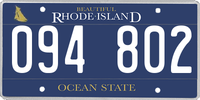 RI license plate 094802