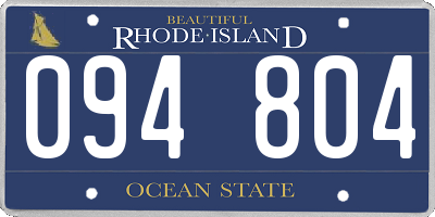 RI license plate 094804