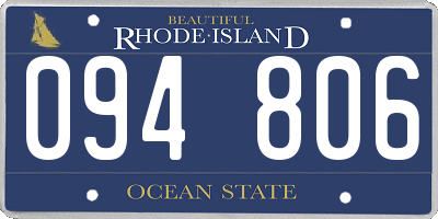 RI license plate 094806