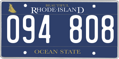 RI license plate 094808